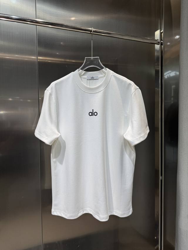 Alo 2025 autumn and winter new heavy-weight short-sleeved Fabric: 340g double-si