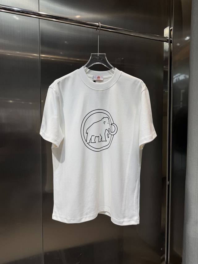 Mammut 2025 autumn and winter new heavy-weight short-sleeved Fabric: 340g double