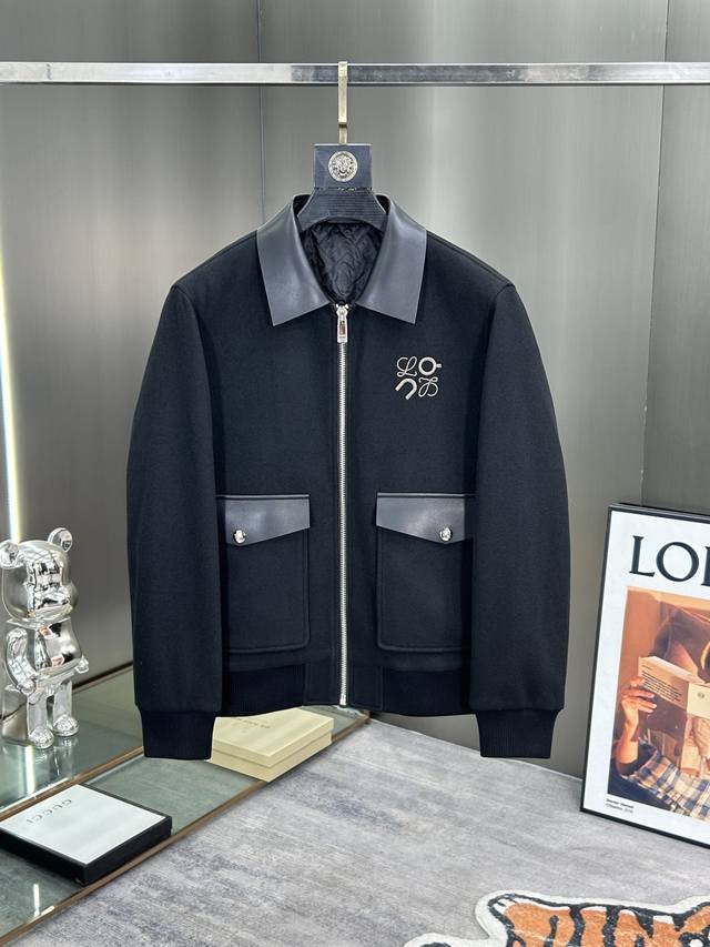 Loewe's latest early spring 2025Ss Loewe lapel casual jacket is high-end quality