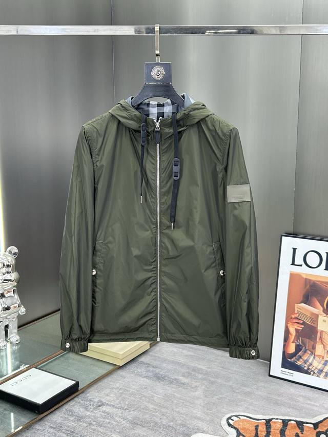 Same style as the official Burberry website, 2025Ss new men's double-sided jacke