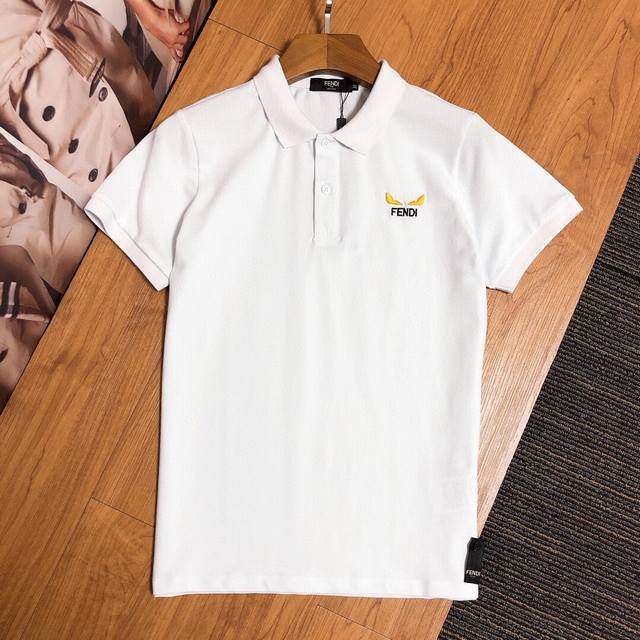 Fendi: The latest men's short-sleeved lapel polo shirt from the official website