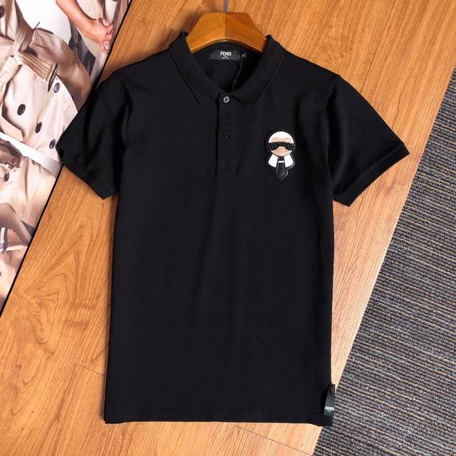 Fendi: The latest men's short-sleeved lapel polo shirt from the official website