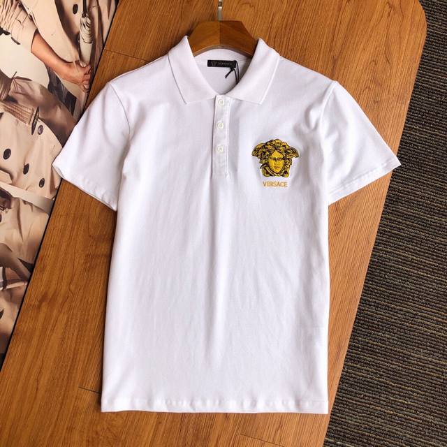 Versace's embroidered Medusa polo shirt, another classic style is born! ! The so