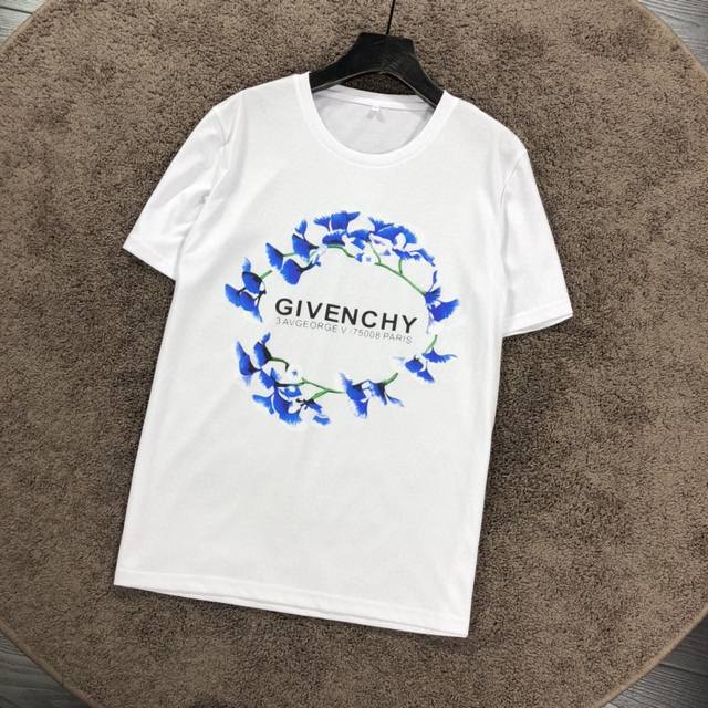 Givenchy floral wreath print short-sleeved T-shirt, custom-made from imported me