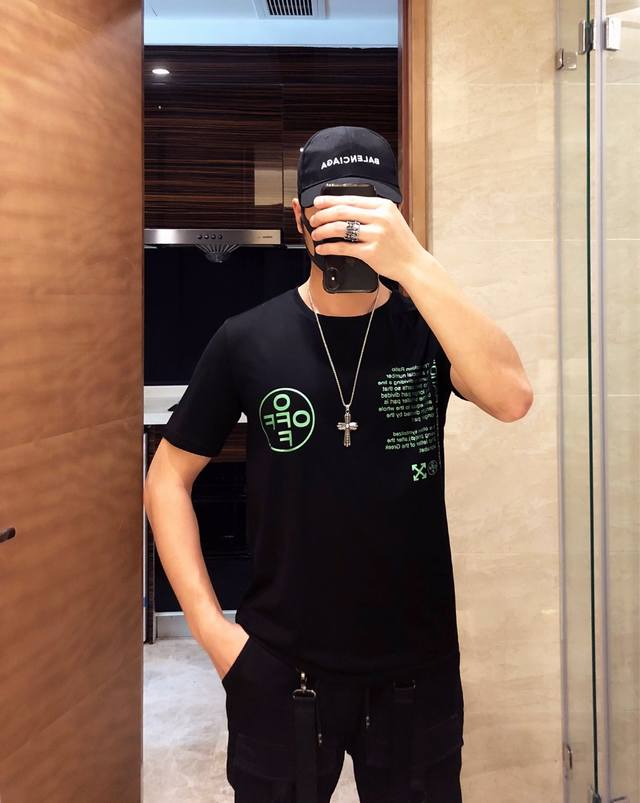 Off-White's spring and summer silk cotton short-sleeve top is a blockbuster rele