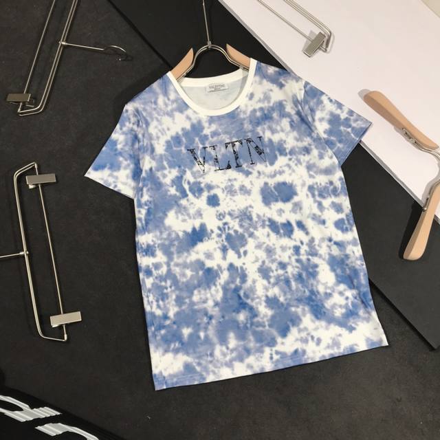 Vltn Valentino Vltn logo heavy-duty tie-dye technique 20Ss G-net synced unisex s