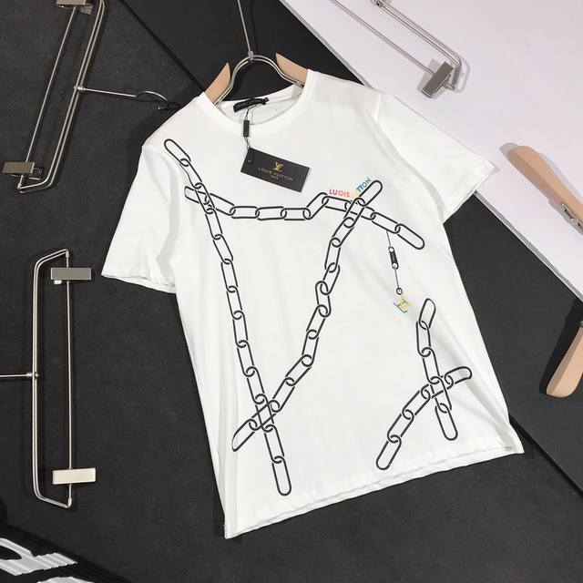 Lv Louis Vuitton catwalk-style chain pattern high-definition print 20Ss G networ