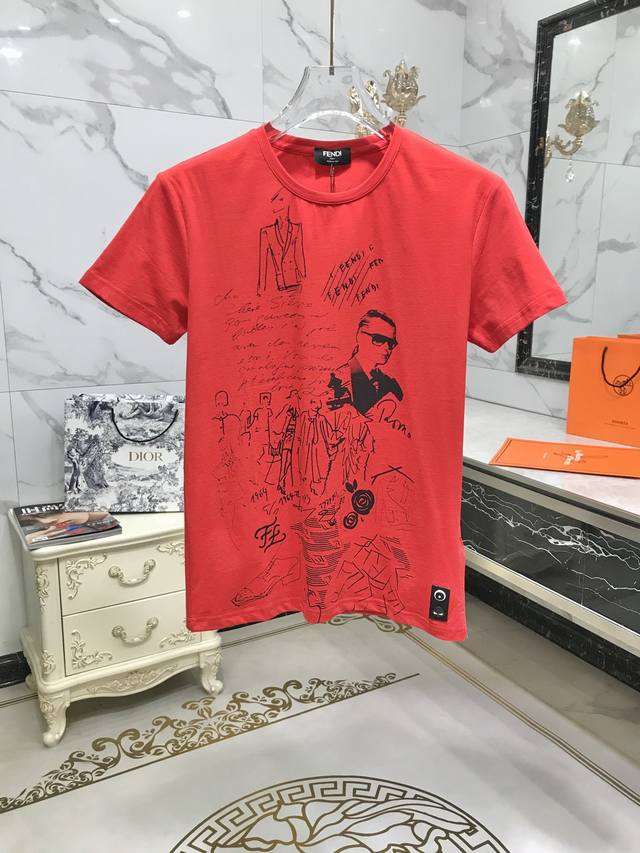 Fen*Di Ad003 Fenjia Ss window display short-sleeved T-shirt with hot-stamped pat