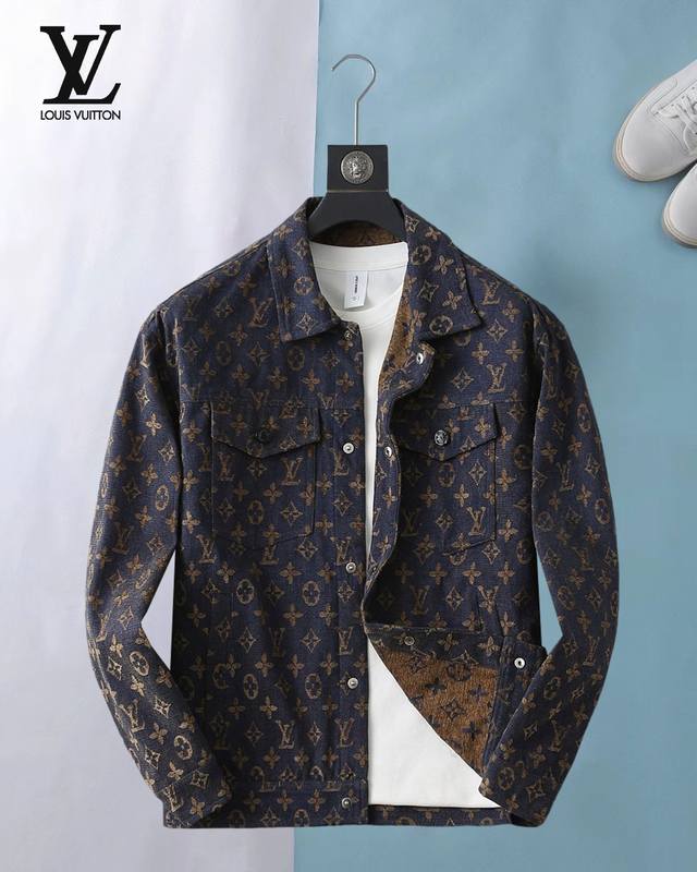 Louis Vuitton's new spring 2025 stylish casual denim jacket, made from imported