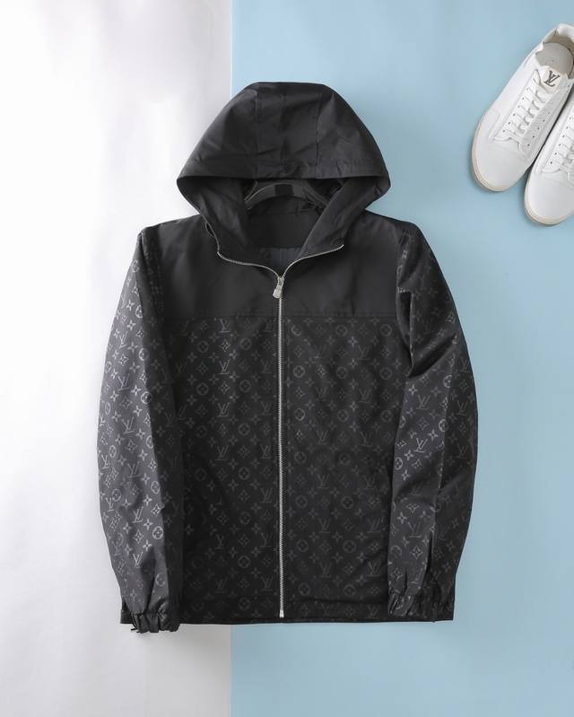 Louis Vuitton Lv Ss new fall arrival: a stylish, casual, non-detachable hooded j