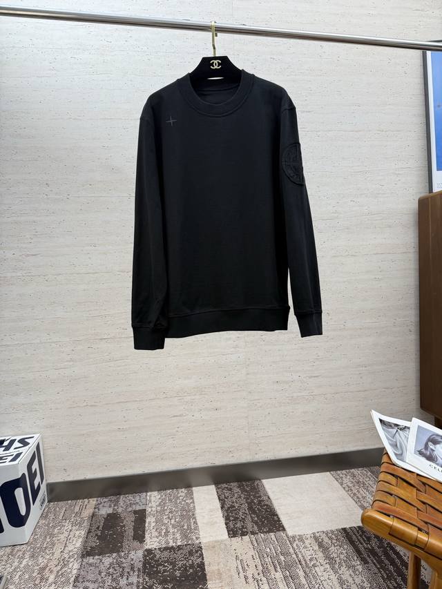 Ston25Ss Early Fall Men's Crew Neck Long-Sleeved Sweatshirt...A versatile commut
