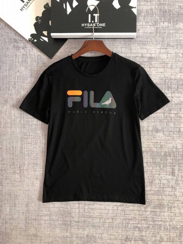 New summer style, premium mercerized cotton short T-shirt, the world's top mens