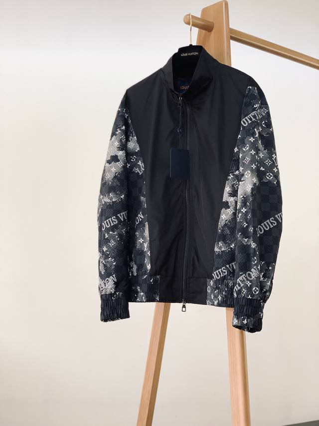 Louisvuitton's new fall arrival, the , is a colorful patchwork jacket made from