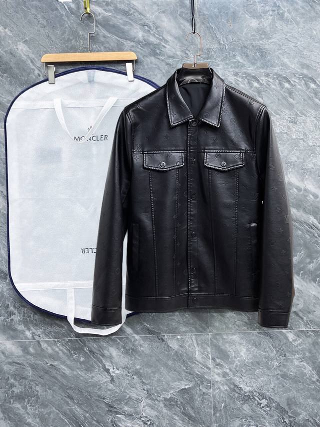 Lv 2025 Fall Leather Counter New Casual Fashion Jacket, Ultra-Avant-Garde Design