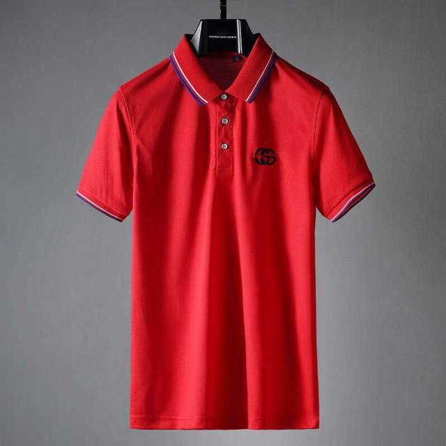 Gucci's new spring and summer lapel short-sleeved high-end custom-made imported