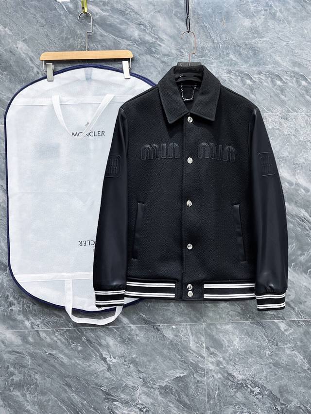 Miumiu 2025 Fall New Men's Jacket, a high-end version! Custom-made fabrics are b