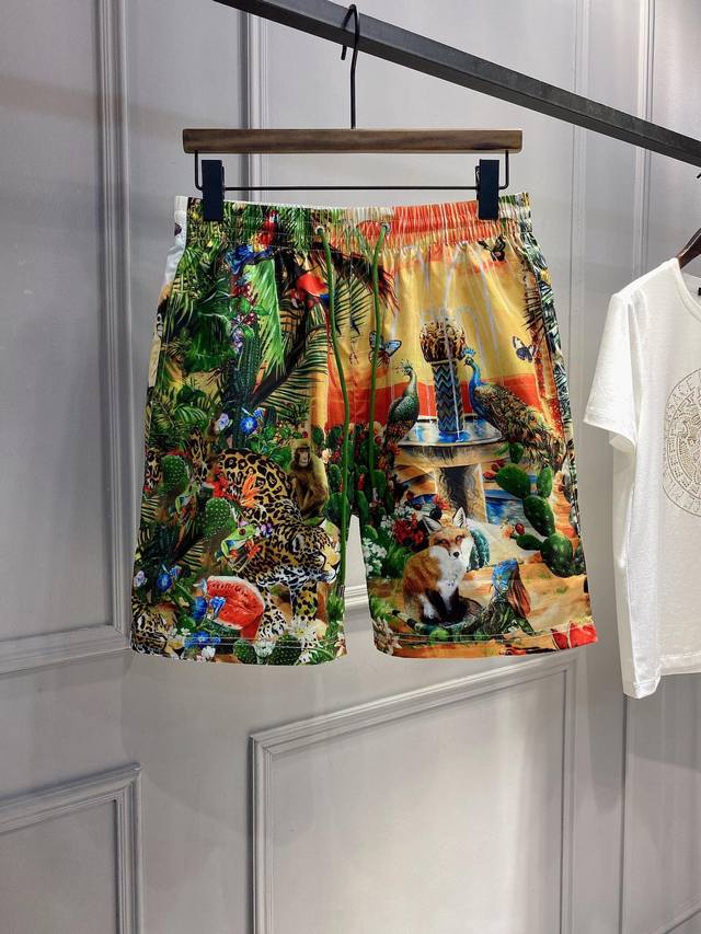 Dg 20Ss Spring and Summer Printed Beach Pants 3D High Definition Digital Direct