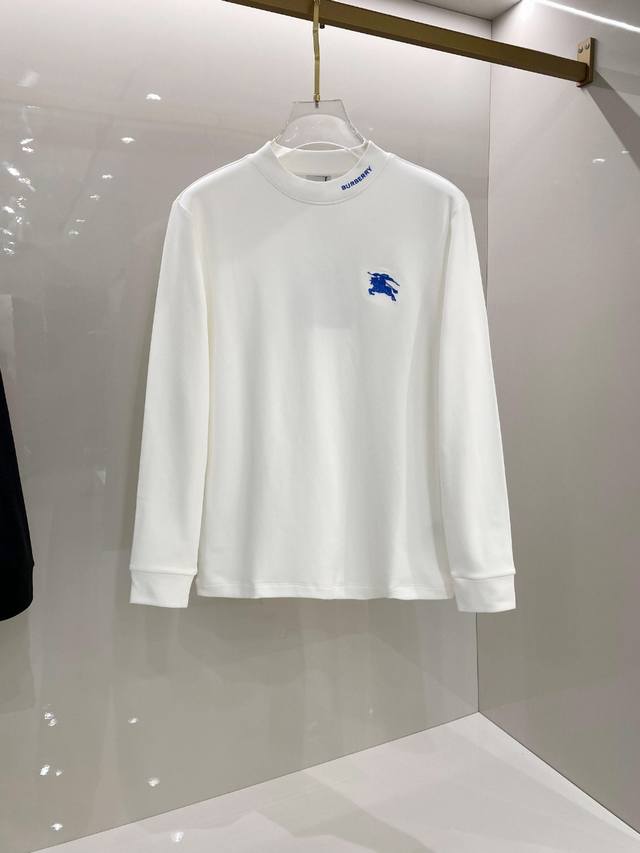 Burberry's new early fall fashion casual long-sleeved T-shirt is made from impo