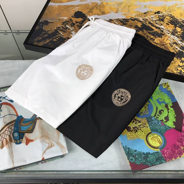 Versace's new summer collection of high-end, original casual beach shorts. Made