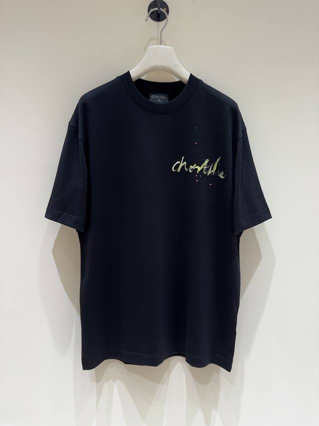 New Product T9 - 2025 Summer Ch*Nel Cc Logo Printed Round Neck Short-Sleeve T-s