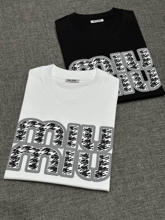 New product T9 - Miu original men's fashion style pure cotton round neck short-