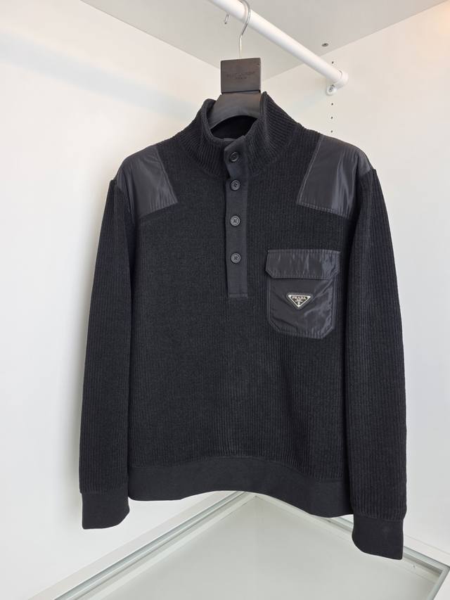 Gsd250prad*2025 Autumn/Winter knitted half-turtleneck sweatshirt, a classic and