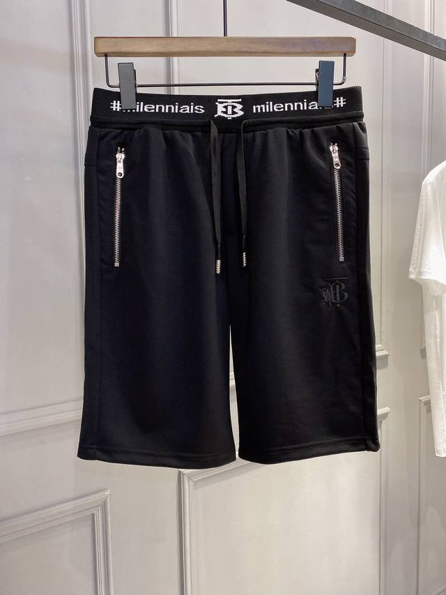 Burberry's new summer men's casual shorts, a high-end version! Custom-made fabr