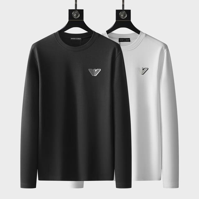 Armani's new autumn and winter fashion casual long-sleeved T-shirt is made from
