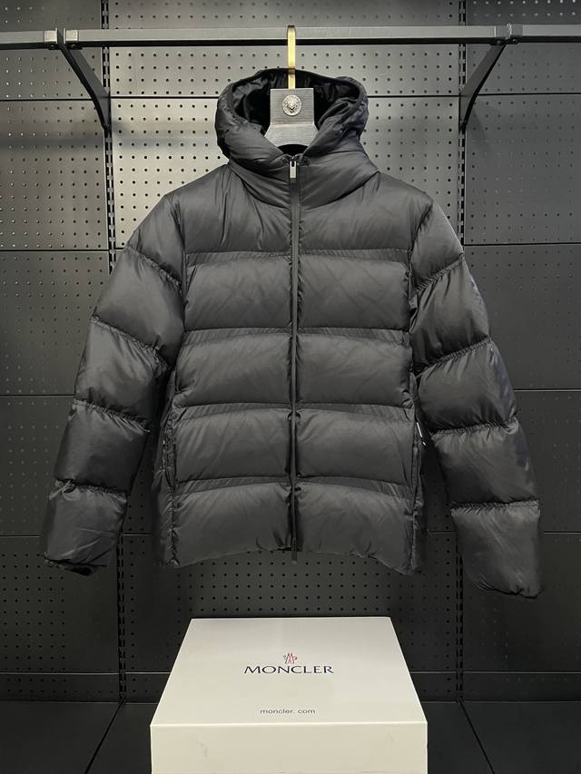 Moncler Masac men's premium down cropped jacket. A must-have for fabric lovers.
