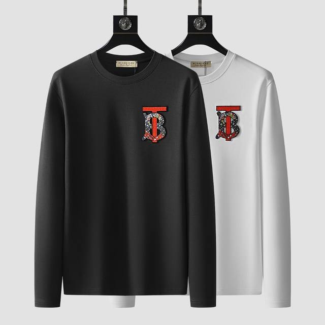 Burberry's new autumn and winter counter fashion casual long-sleeved T-shirt is