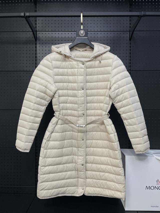 Moncler has launched its latest women's Oredonne mid-length slim-fit belted goos