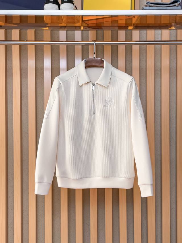 Lp. This 2025 Fall/Winter wool blend pullover sweatshirt features a geometric le