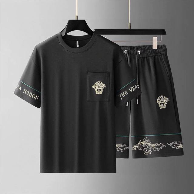 Versace 2025 official website style. World-renowned luxury brand. Summer men's
