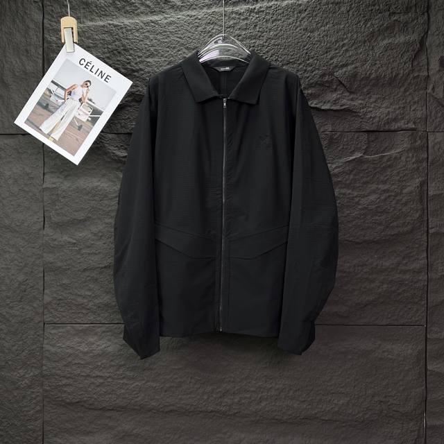 Little Bird 2025 new solid color simple embroidered logo couple's lapel jacket h