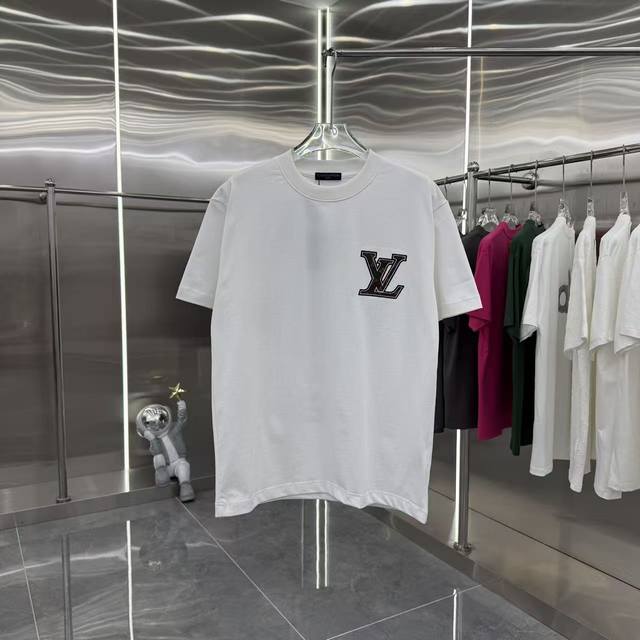 LV 2025 autumn and winter new style 320g custom fabric round neck short sleeve p