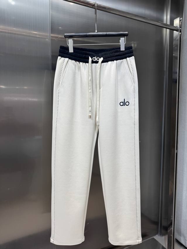 Alo 2025 Autumn and Winter New Pants Pure Cotton Sweater Pants Comfortable and B