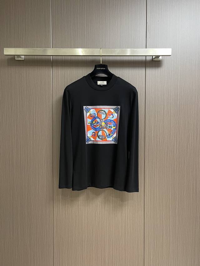 Hermes Ss new autumn and winter brand silk scarf logo chest logo round neck long