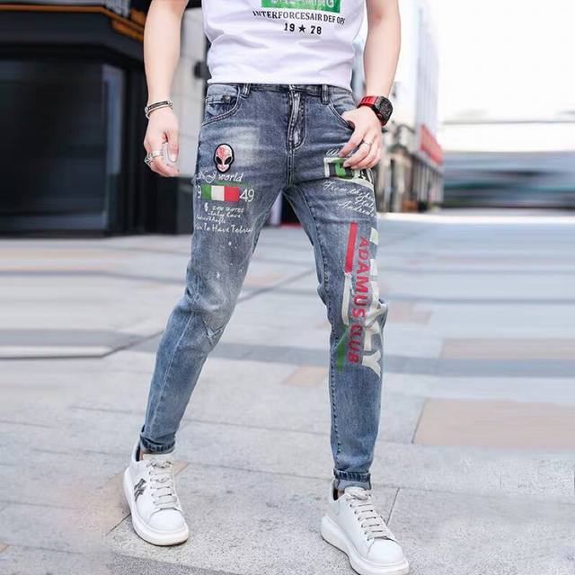 Gucci Global Order Outflow! Fashionable and trendy, these high-end custom SS jea