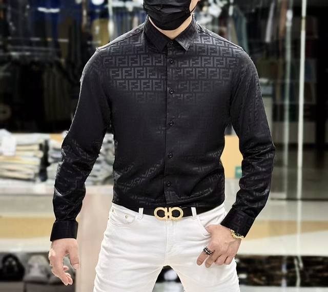 Fendi's 2025 Autumn/Winter fashion hit, a high-end long-sleeved shirt, sourced f