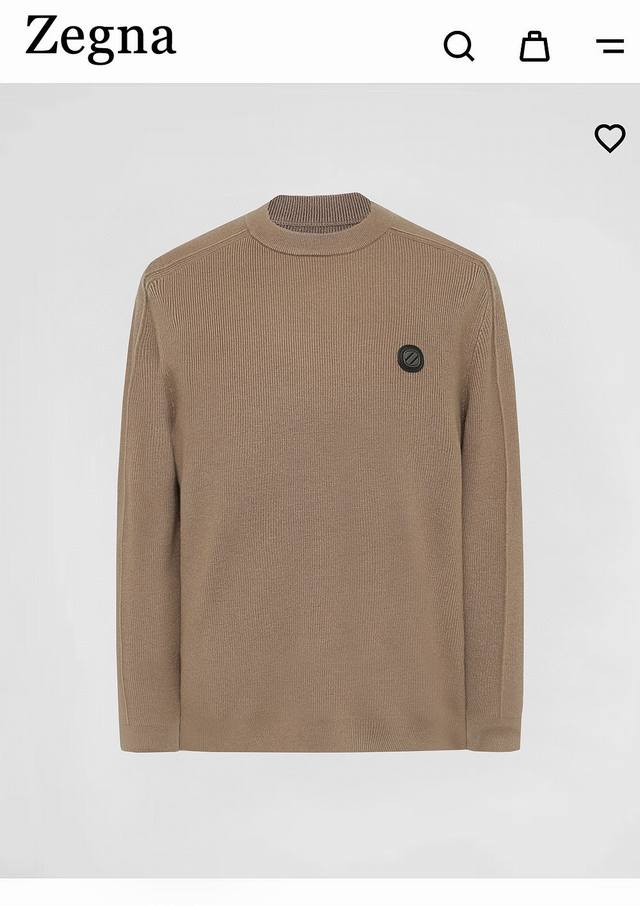 Zegna 's new Fall/Winter 25 collection - Men's Knitted Crewneck Pullover Sweater