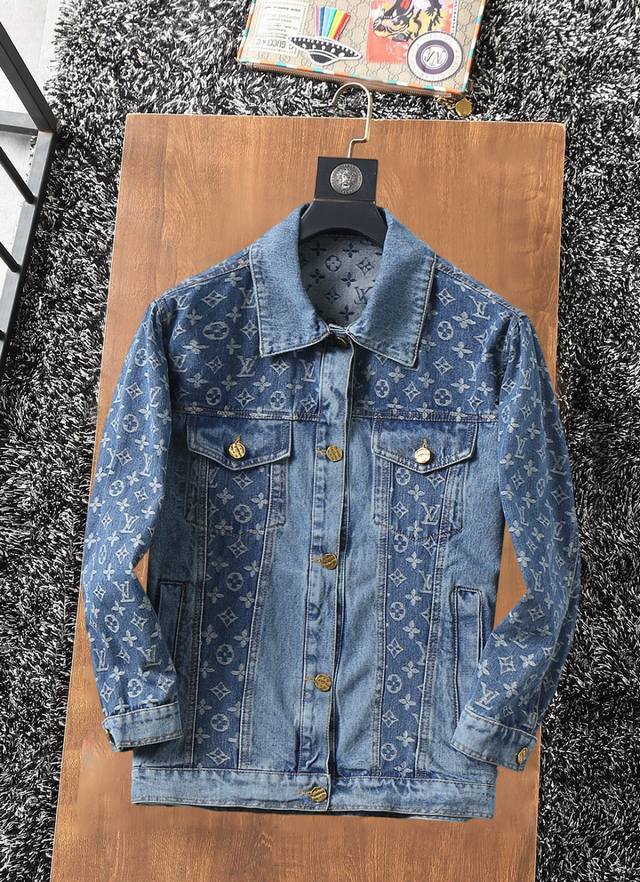 Louis Vuitton Lv 2025 Spring and Autumn new casual jacket denim jacket, the late