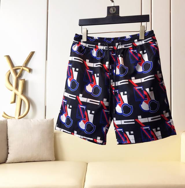 Moncler's new beach shorts from the Spring/Summer collection. Made of custom-ma