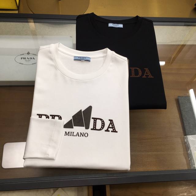 New long T-shirt prad... 2025 Spring counter new arrival, casual long-sleeved b