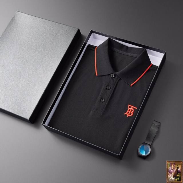 Burberry's new summer mercerized pique cotton short T-shirt is the world's top