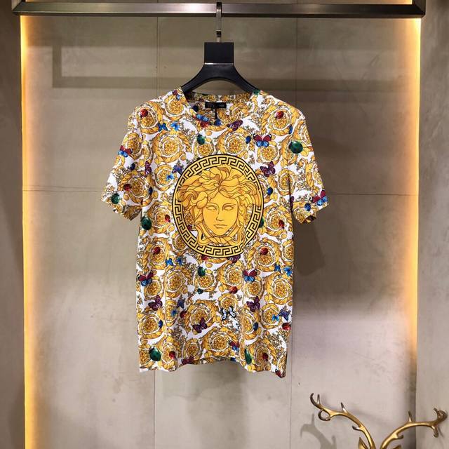 Versac*E Versace, SS European counter latest short T-shirt. Custom-made counter-