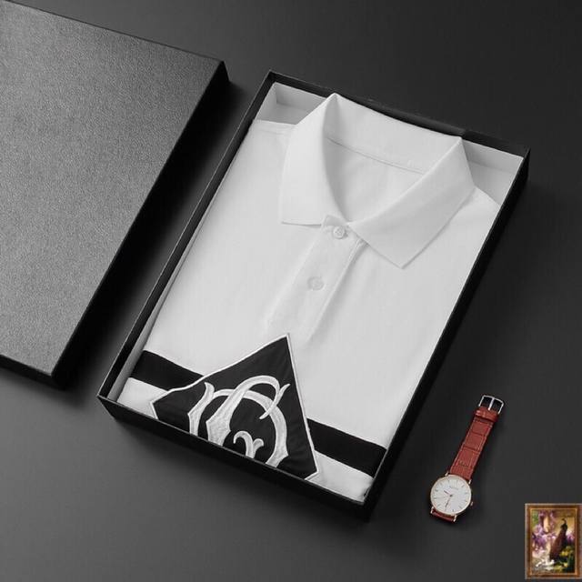 Dg New summer mercerized pique cotton short T-shirt, the world's top menswear, s