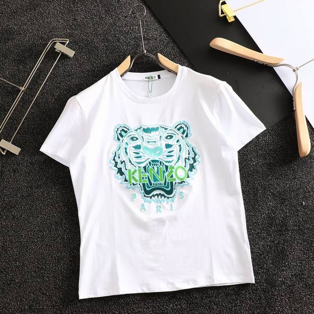 Kenzo summer official website new short-sleeved shirt, counter version, hot-sta