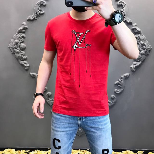 Lois official website 20 spring and summer new arrival T-shirt with letter chain