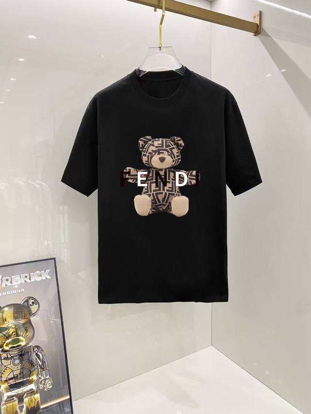 Fendi# 2025 Spring/Summer new release, the latest short-sleeved round neck T-shi