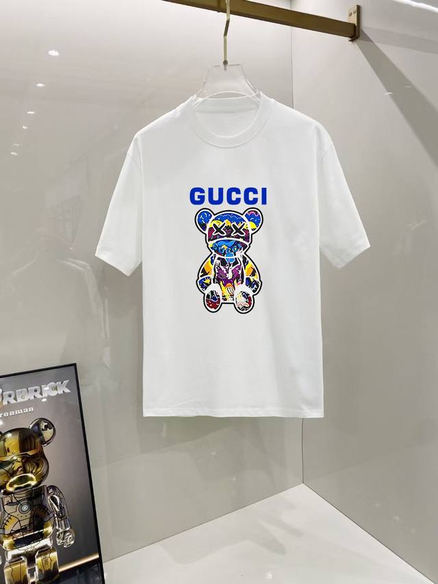 Gucci# 2025 Spring/Summer new release, the latest short-sleeved round neck T-shi